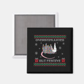 Overstimulated But Festive Ossum Christmas Tree Li Magneet (Voorkant / Achterkant)