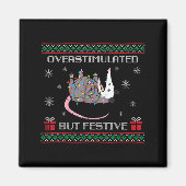 Overstimulated But Festive Ossum Christmas Tree Li Magneet (Voorkant)