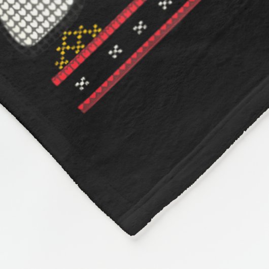 Overstimulated But Festive Ossum Christmas Ugly Sw Fleece Deken (Hoek)