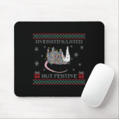 Overstimulated But Festive Ossum Ugly Sweater Chri Muismat (Met muis)