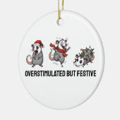 Overstimulated But Festive Possum Christmas Keramisch Ornament (Links)
