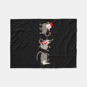 Overstimulated But Festive Ssum Christmas Funny Ch Fleece Deken (Voorkant (Horizontaal))