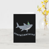 Overstimulated Hat Shark Funny Birthday,men,women  Kaart (Gele Bloem)