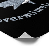 Overstimulated Hat Shark Funny Birthday,men,women  Poster (Hoek)