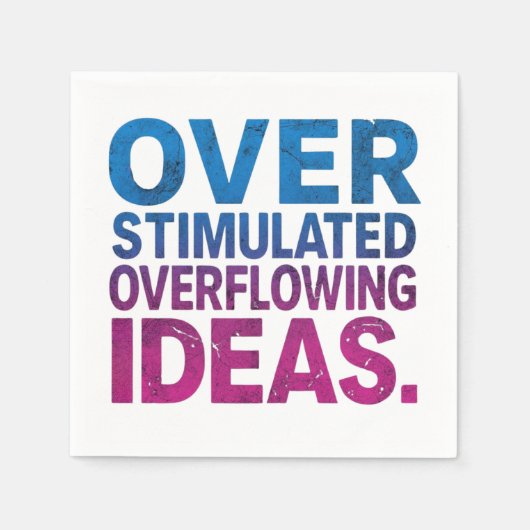 Overstimulated Ideas ND Cocktail Napkins  Servet (Voorkant)