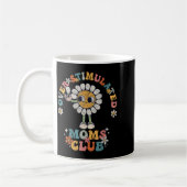 Overstimulated Moms Club Groovy Funny Mothers Day Koffiemok (Links)