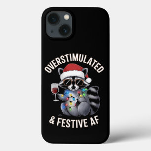 Overstimulatie & Feestelijk AF Wasbeer Espresso Li Case-Mate iPhone Case