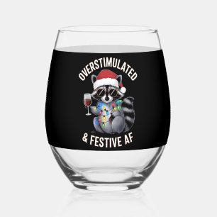 Overstimulatie & Feestelijke AF Wasbeer Espresso L Wijnglas Zonder Voet