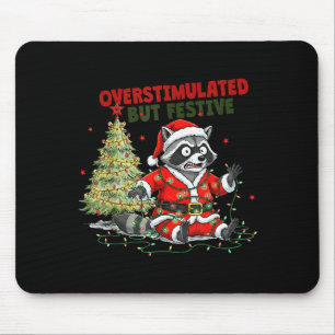 Overstimulatie Maar Feestelijk, Kerst Wasbeer,sant Muismat