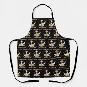 Overstimulatie Maar Feestelijke Gans Kerst Grappig Schort