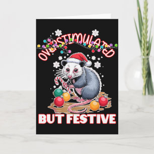 Overstimulert Maar Feestelijk Lelijke Kerstmis  Kaart