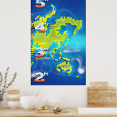 Overstromde Groeistema van de Groei van de Aarde Poster (Keuken)