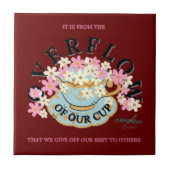 OVERSTROMDE keramische decoratieve Tegel door Adie Tegeltje (Voorkant)