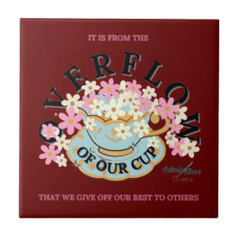 OVERSTROMDE keramische decoratieve Tegel door Adie Tegeltje