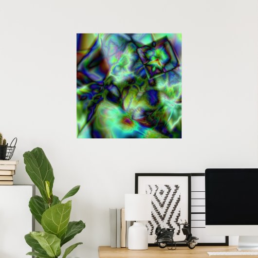 Overstromde kleding poster (Thuiskantoor)