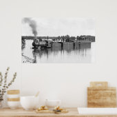 Overstromde trein, 1904 poster (Keuken)