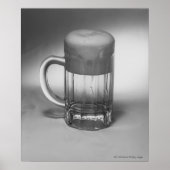 Overstromend bier glas poster (Voorkant)
