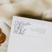 Overstromend boeket retour adreslabels etiket