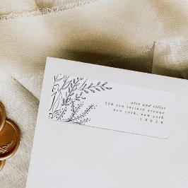 Overstromend boeket retour adreslabels etiket