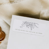 Overstromend boeket retour adreslabels etiket