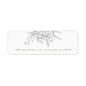 Overstromend boeket retour adreslabels etiket (Voorkant)