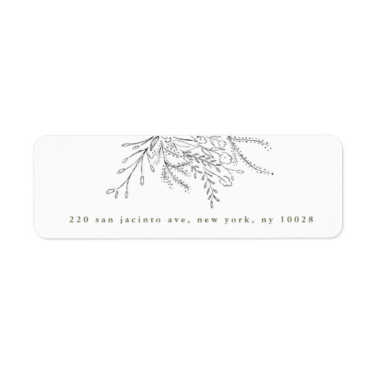 Overstromend boeket retour adreslabels etiket (Voorkant)