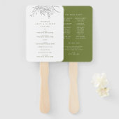 Overstromend Bouquet Wedding Program Hand Fan Handwaaier (Voorkant en achterkant)