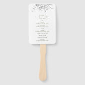 Overstromend Bouquet Wedding Program Hand Fan Handwaaier (Voorkant)