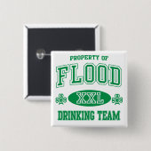 Overstromend Iers Drink team Vierkante Button 5,1 Cm (Voorkant /achterkant)