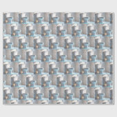 Overstromend toilet in een witte badkamer cadeaupapier (Vlak)