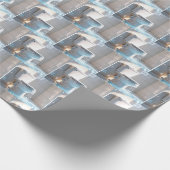 Overstromend toilet in een witte badkamer cadeaupapier (Hoek)