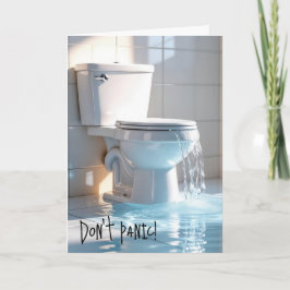 Overstromend toilet Ouder worden Verjaardag Humor Kaart