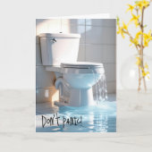 Overstromend toilet Ouder worden Verjaardag Humor Kaart (Gele Bloem)