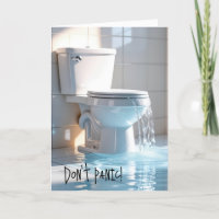 Overstromend toilet Ouder worden Verjaardag Humor