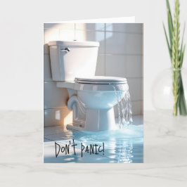 Overstromend toilet Ouder worden Verjaardag Humor Kaart