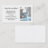 Overstromend toilet voor een sanitair bedrijf visitekaartje (Voorkant / Achterkant)