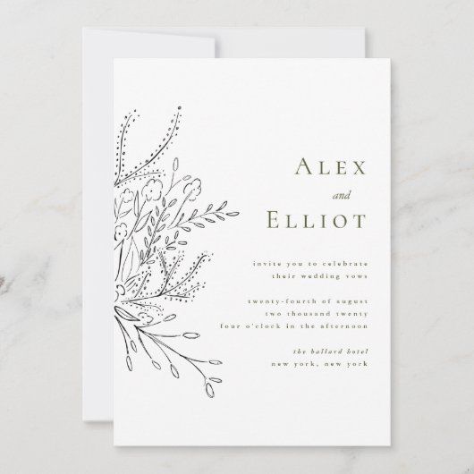 Overstromende Bouquet Weddenschap Save The Date (Voorkant)