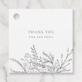 Overstromende Bouquet Wedding Bedankjes Labels (Voorkant)