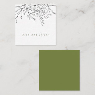 Overstromende Bouquet Wedding Notitiekaartje