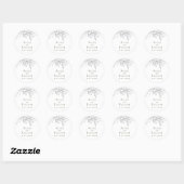 Overstromende Bouquet Wedding Ronde Sticker (Vel)