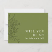 Overstromende Bouquet zal je mijn Bridesmaïde Kaar Save The Date (Voorkant)
