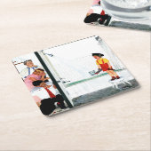 Overstromende buis kartonnen onderzetters (Schuin)