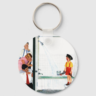 Overstromende buis sleutelhanger