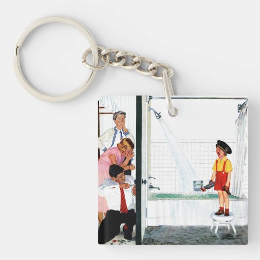 Overstromende buis sleutelhanger (Voorkant)