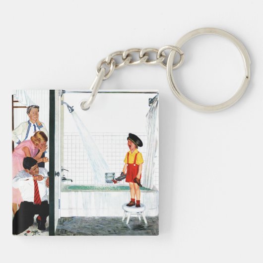 Overstromende buis sleutelhanger (Achterkant)