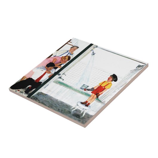 Overstromende buis tegeltje (Zijkant)