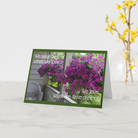 Overstromende Hangende Manden voor Uw Sweetie Kaart (Gele Bloem)