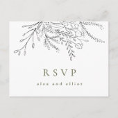 Overstromende RSVP-Briefkaarten met Bouquet Weddin Aankondigingskaart (Voorkant)