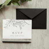 Overstromende RSVP-Briefkaarten met Bouquet Weddin Aankondigingskaart