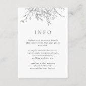 Overstromende RSVP-Briefkaarten met Bouquet Weddin Informatiekaartje (Voorkant)